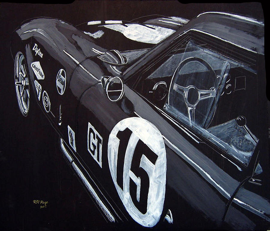 Ford Cobra Racing Coupe Painting by Richard Le Page