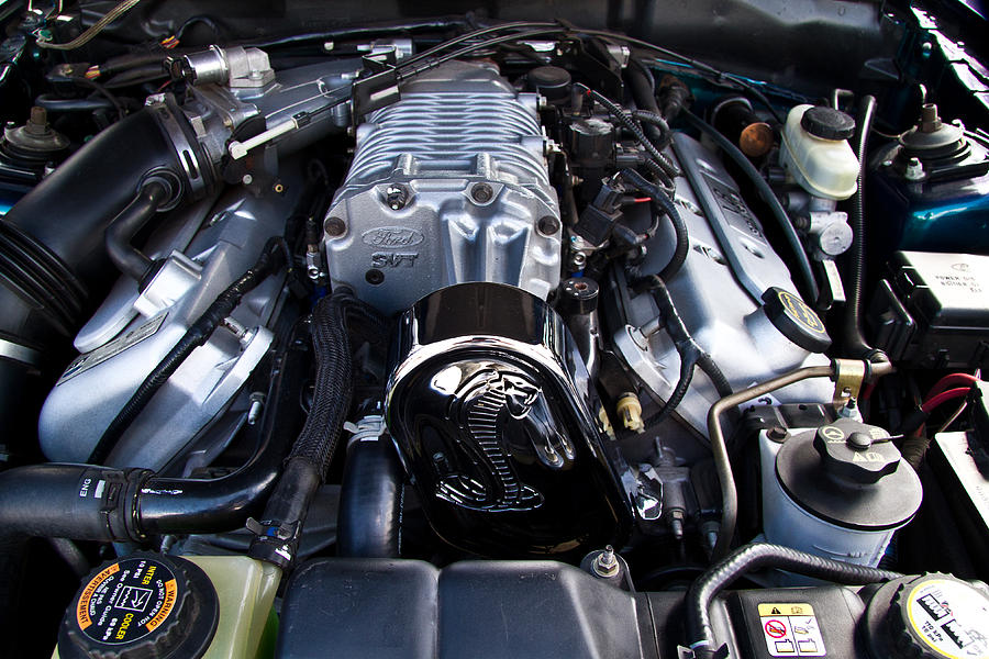 Ford Cobra SVT Engine Photograph by Roger Mullenhour