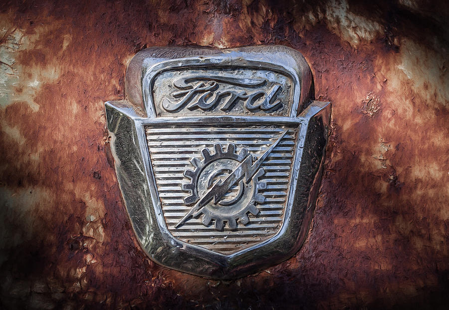 Ford Emblem Photograph by Shirley Radabaugh