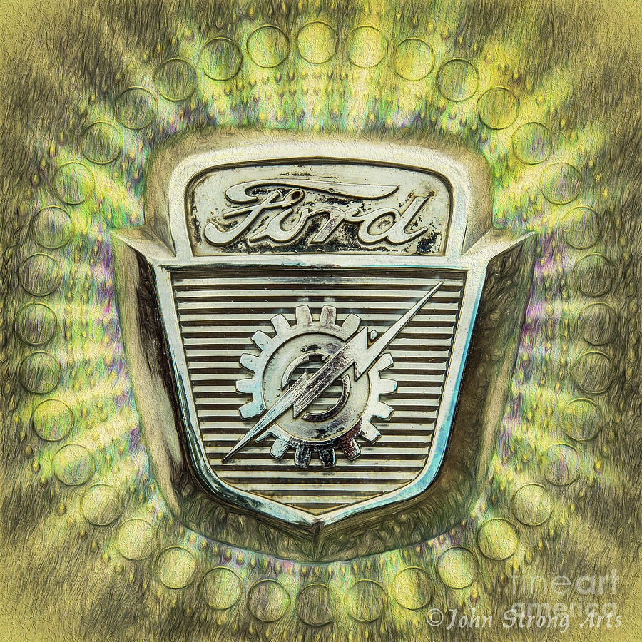 Ford F-350 Badge Photograph by John Strong