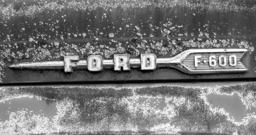 F-600 bw pickup Photograph by Cathy Anderson