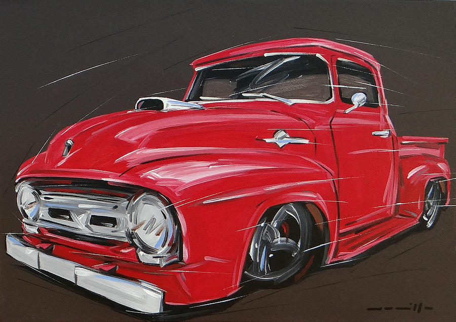 Car Painting - Ford F100 VINTAGE by Roberto Muccillo