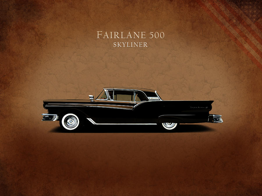 Car Photograph - Ford Fairlane 500 1957 by Mark Rogan