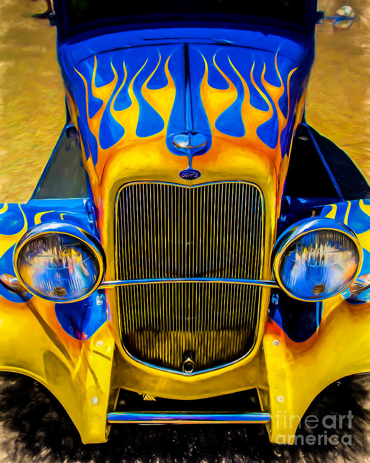 Ford Flames Photograph by Perry Webster