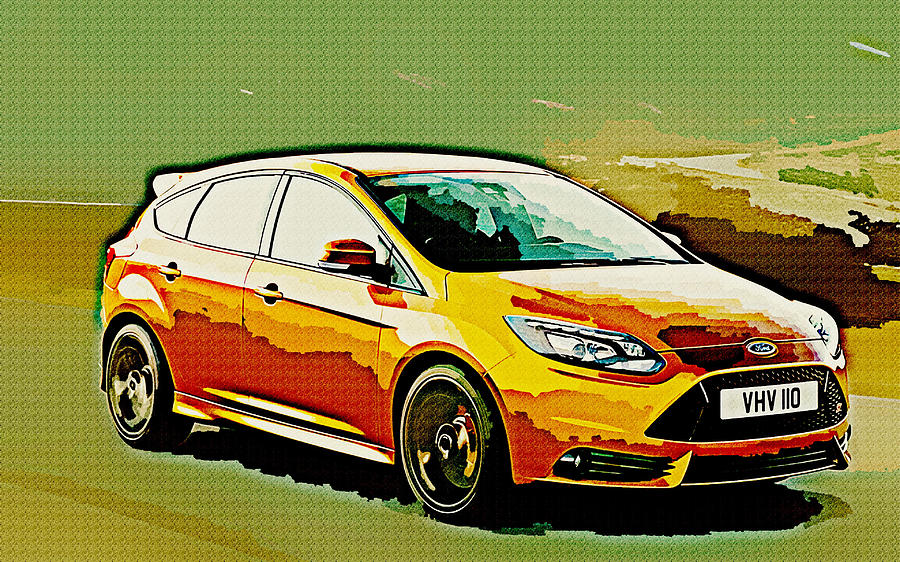 Ford Focus Digital Art by Lora Battle - Fine Art America