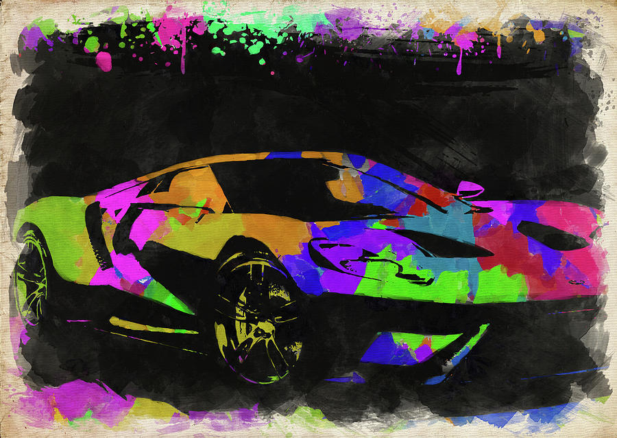 Ford GT Watercolor Photograph by Ricky Barnard