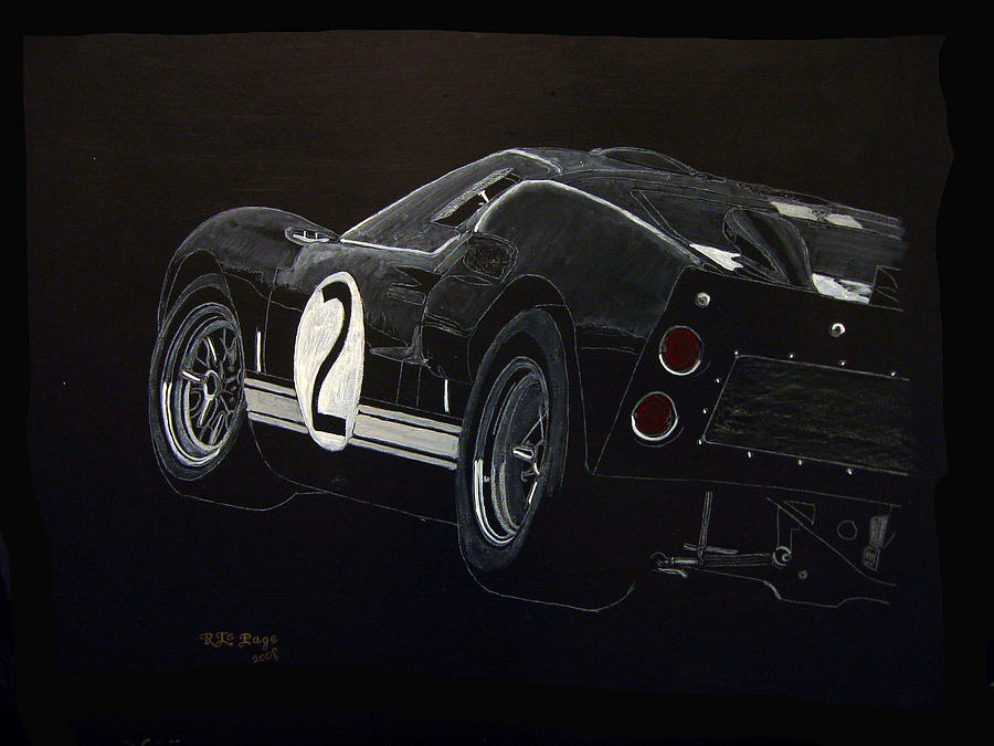 Ford GT40 Racing Painting by Richard Le Page