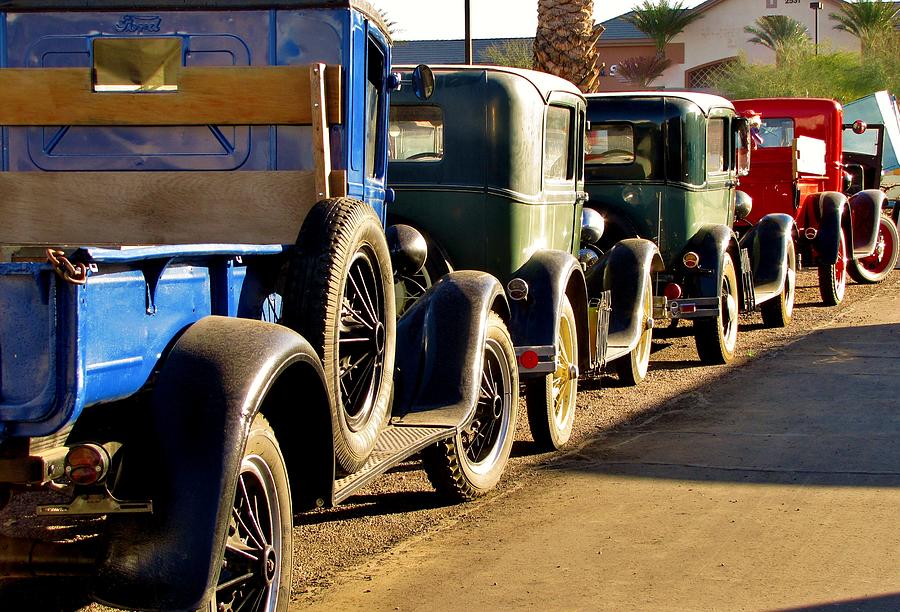 Vintage Fords Photograph - Ford Lineup by Marilyn Smith