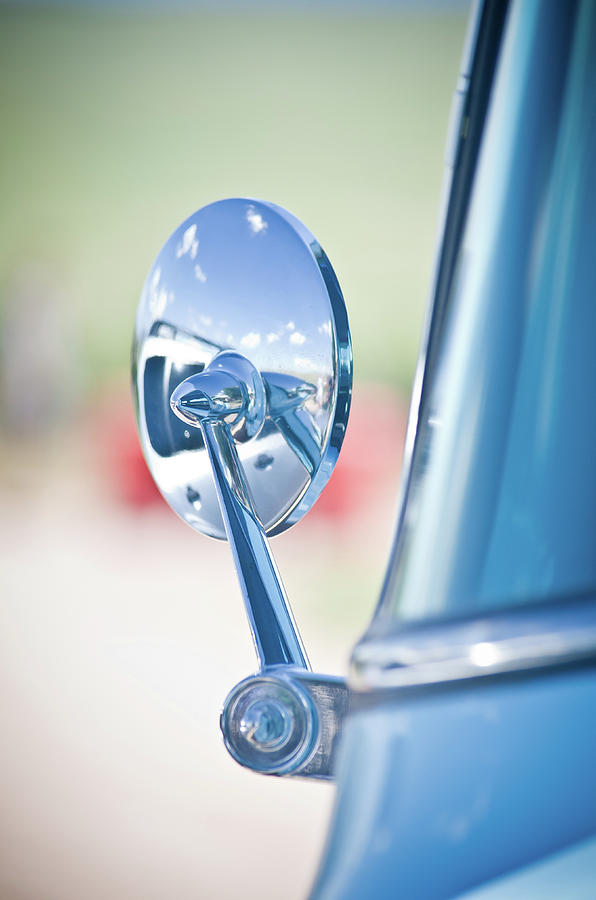 Blue Photograph - Ford Mirror by Swift Family Blue Photograph - Ford Mirror by Swift Family