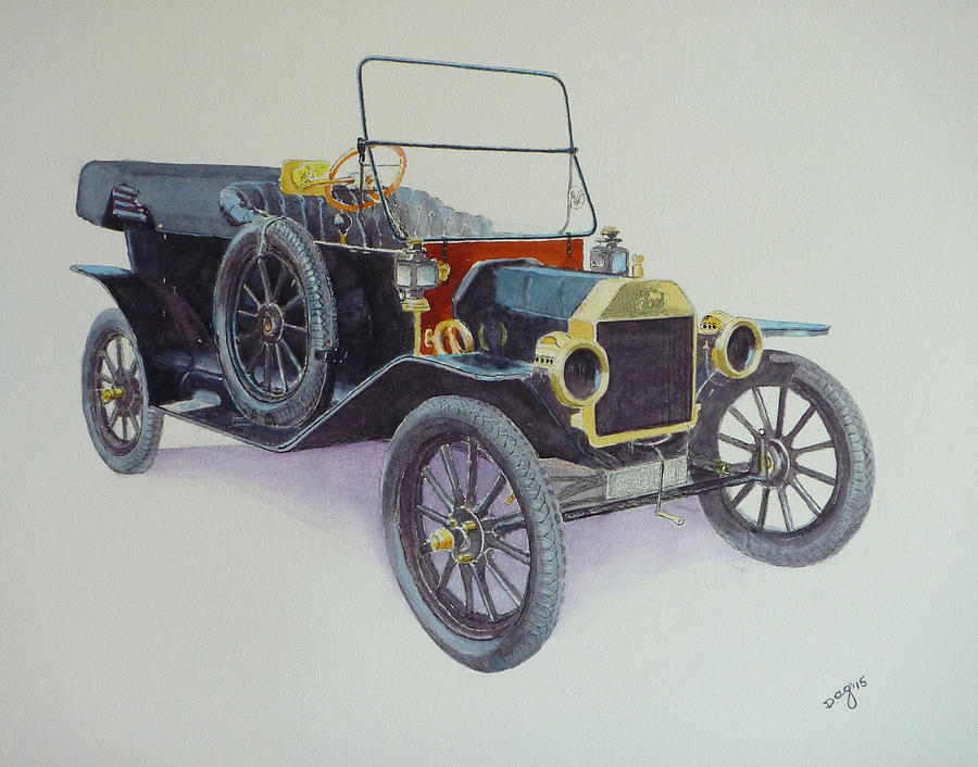 Ford Model T Painting by David Godbolt - Fine Art America