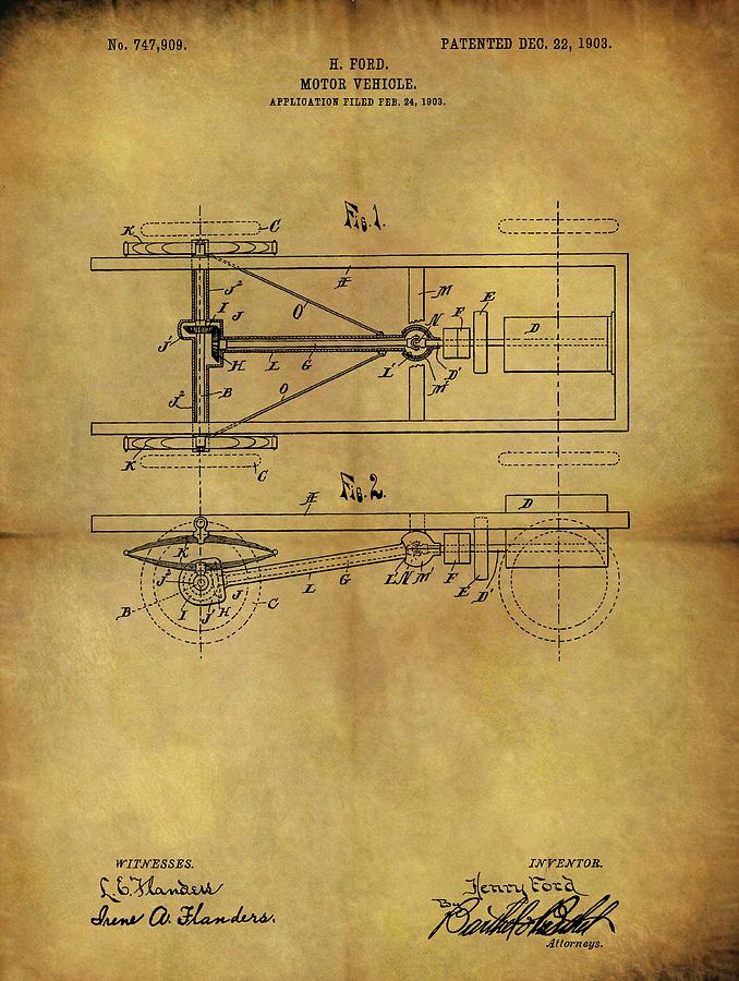 model t drawings