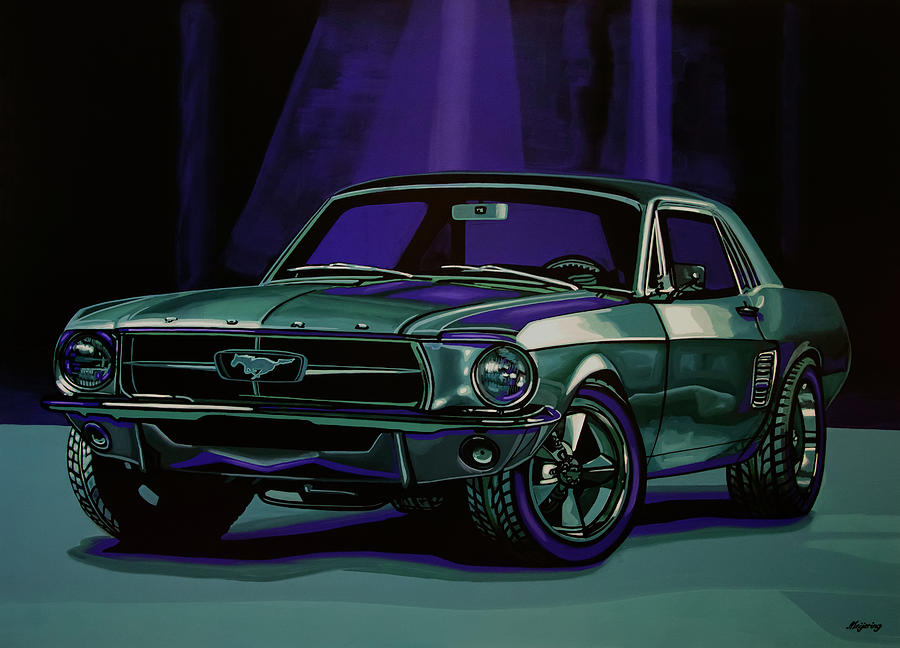 Ford Mustang 1967 Painting Painting by Paul Meijering