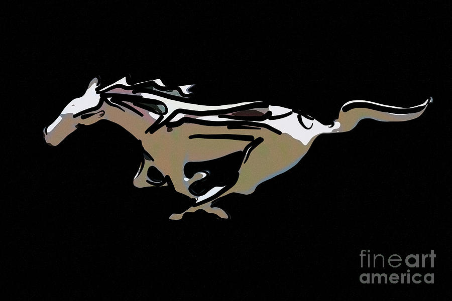 Ford Mustang Horse Logo Photograph