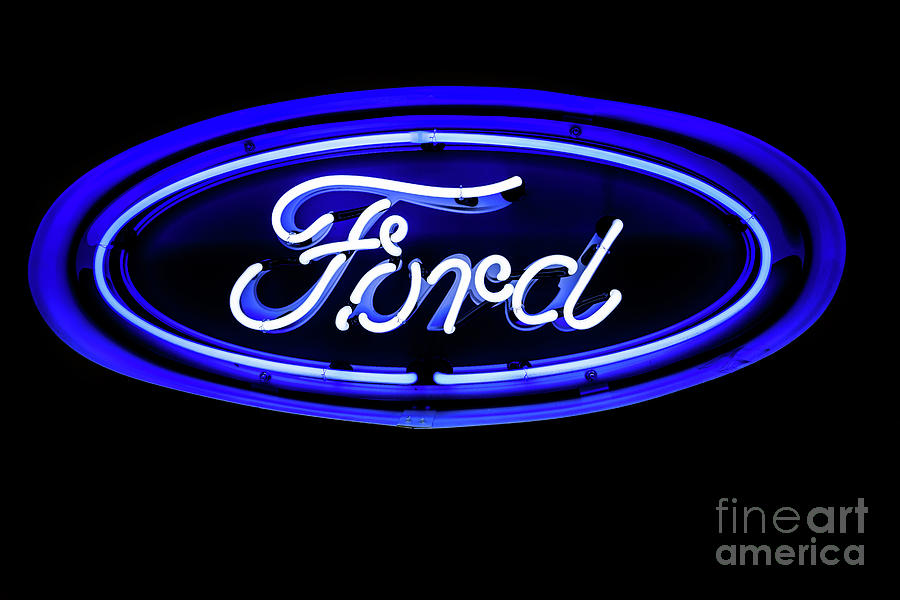 Ford Neon Sign Photograph by M G Whittingham