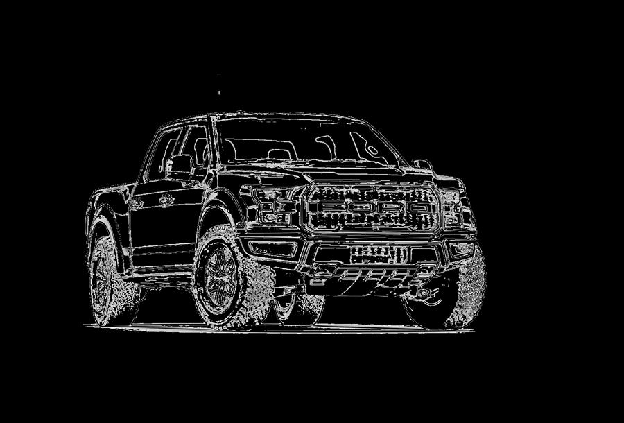 Truck Digital Art - Ford Raptor by Roger Lighterness