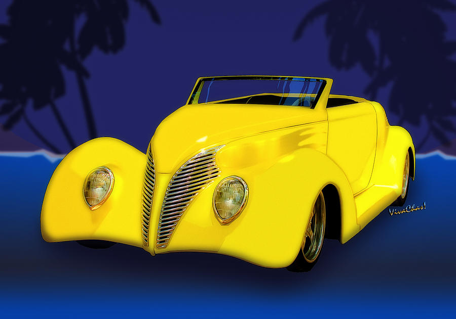 Ford Roadster 1937 in the Palms Photograph by Chas Sinklier