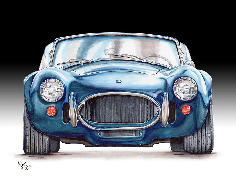 Cobra Drawing - Ford Shelby AC Cobra by Shannon Watts