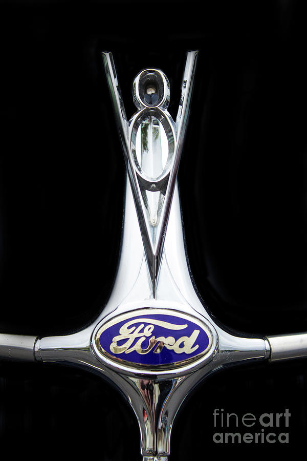 Ford V8 Emblem 1 Photograph by Steven Parker