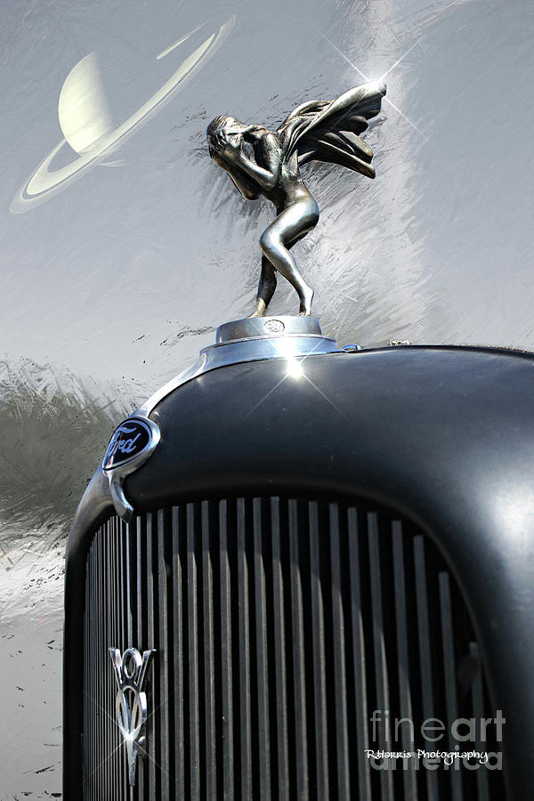 Ford V8 Grill and Hood Ornament Photograph by Randy Harris