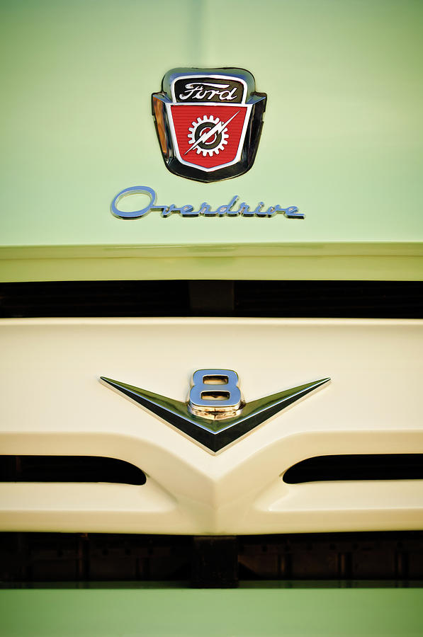 Ford V8 Pickup Emblem Photograph by Jill Reger
