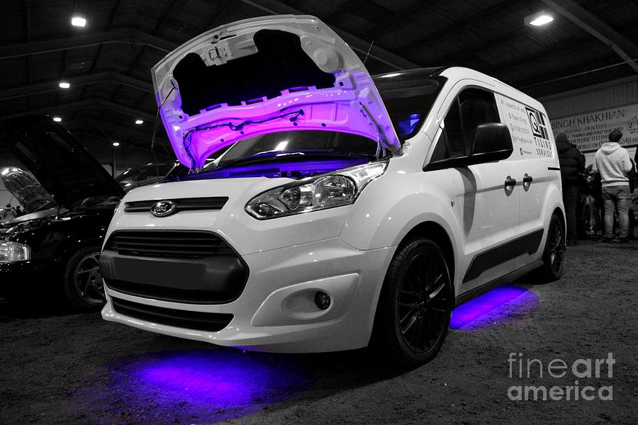 Ford Van with Purple Lights Photograph by Vicki Spindler