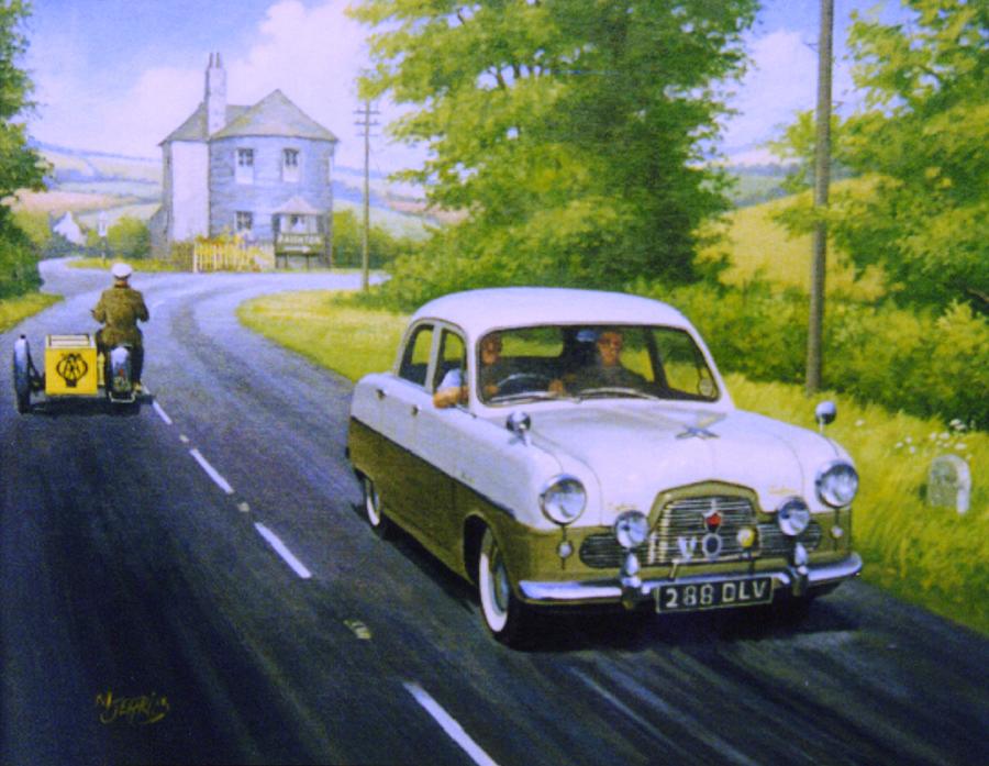 Ford Zephyr Mk 1  Painting by Mike Jeffries