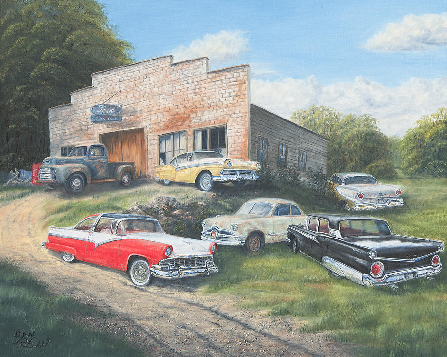 fords-of-the-50s-painting-by-dan-reid-fine-art-america