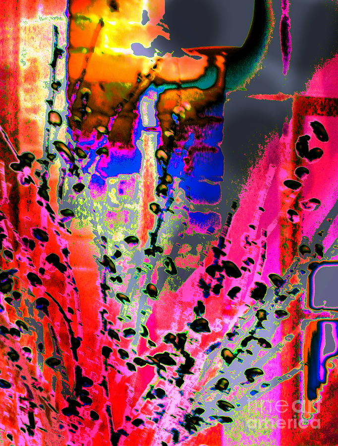Fore street tavern pussy willow branches Digital Art by Priscilla Batzell Expressionist Art Studio Gallery