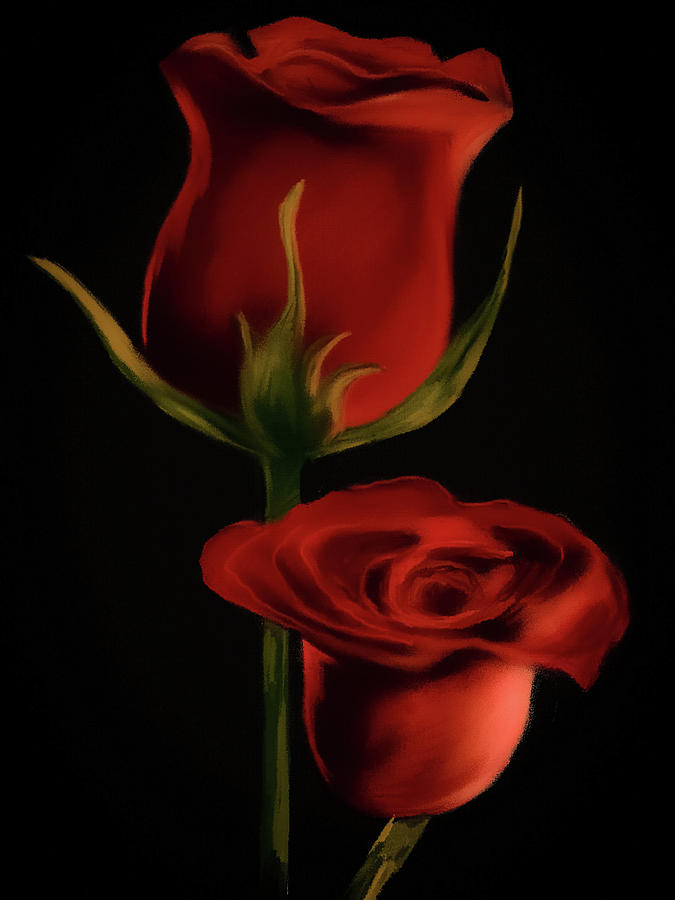 Rose Digital Art - Forever Young Rose by Michele Koutris