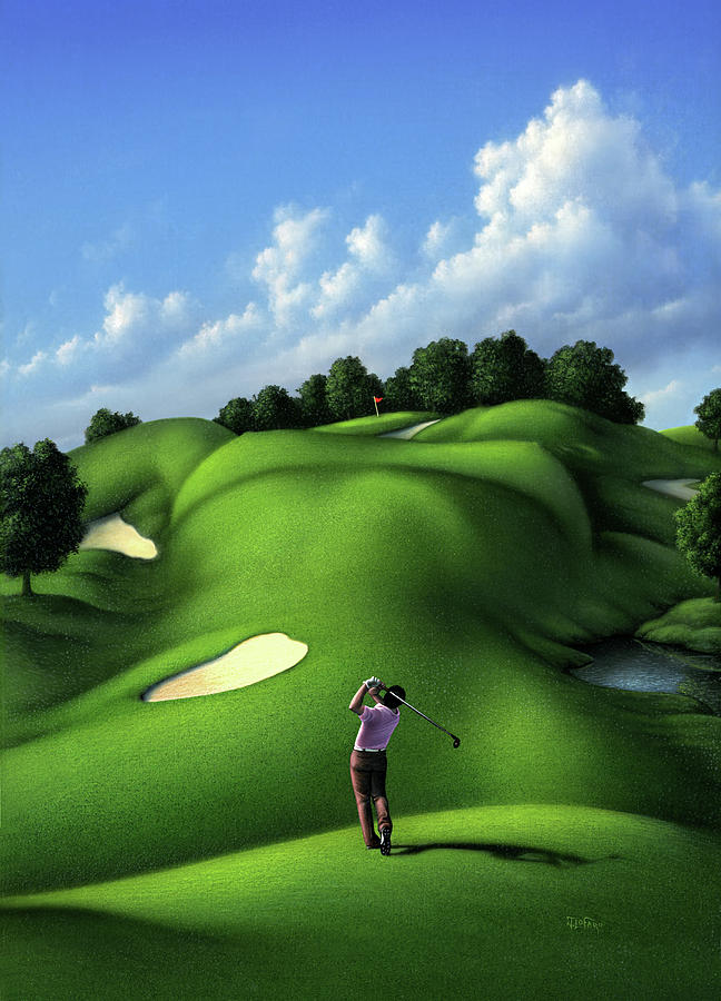 Golf Digital Art - Foreplay by Jerry LoFaro