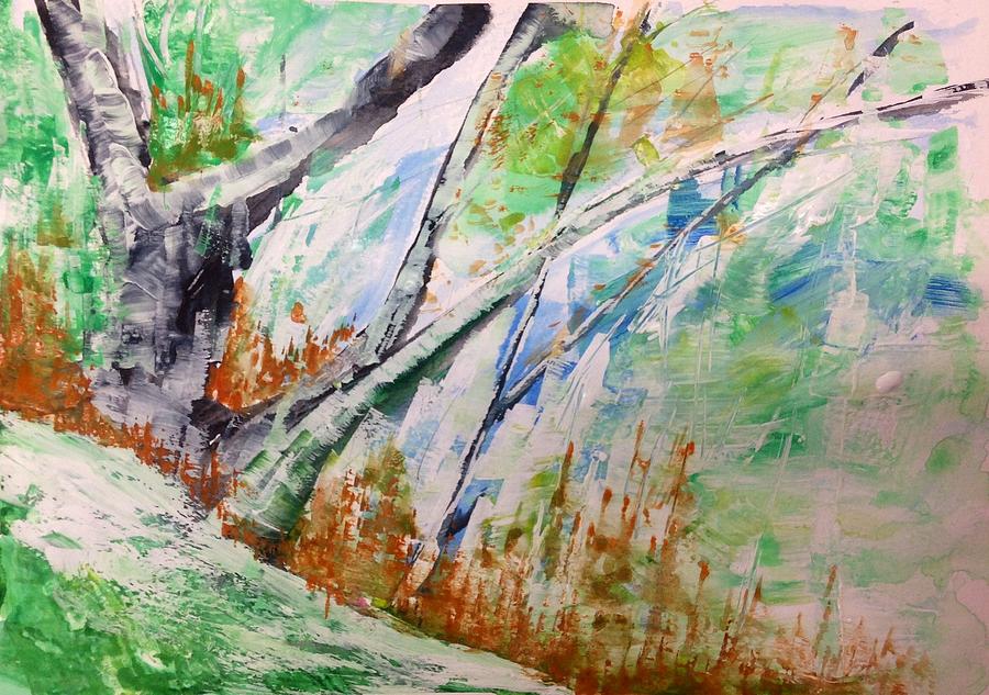 Forest Abstract - Hillside No.1 Painting by Desmond Raymond