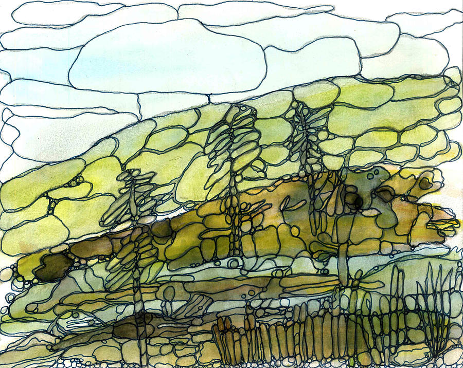 Forest Painting - Forest and Stream by Katie Ree Forest Painting - Forest and Stream by Katie Ree