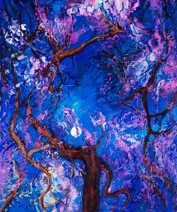 Forest at night Painting by Boyan Dimitrov