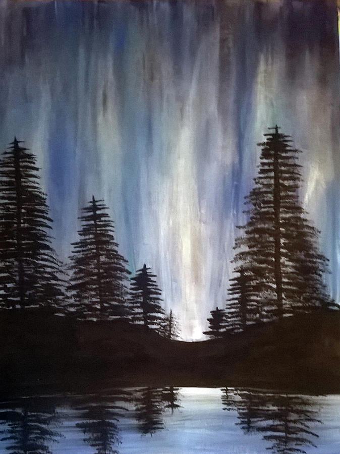 Forest Aurora Painting by Eseret Art