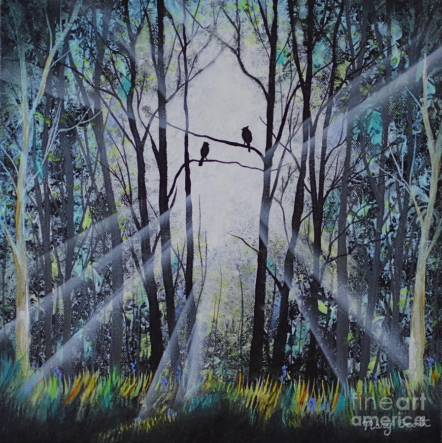 Forest Birds Painting by Mary Scott