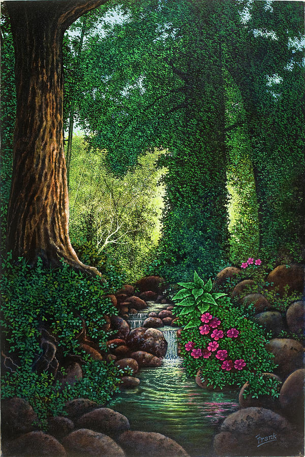 Forest Brook II Painting by Michael Frank