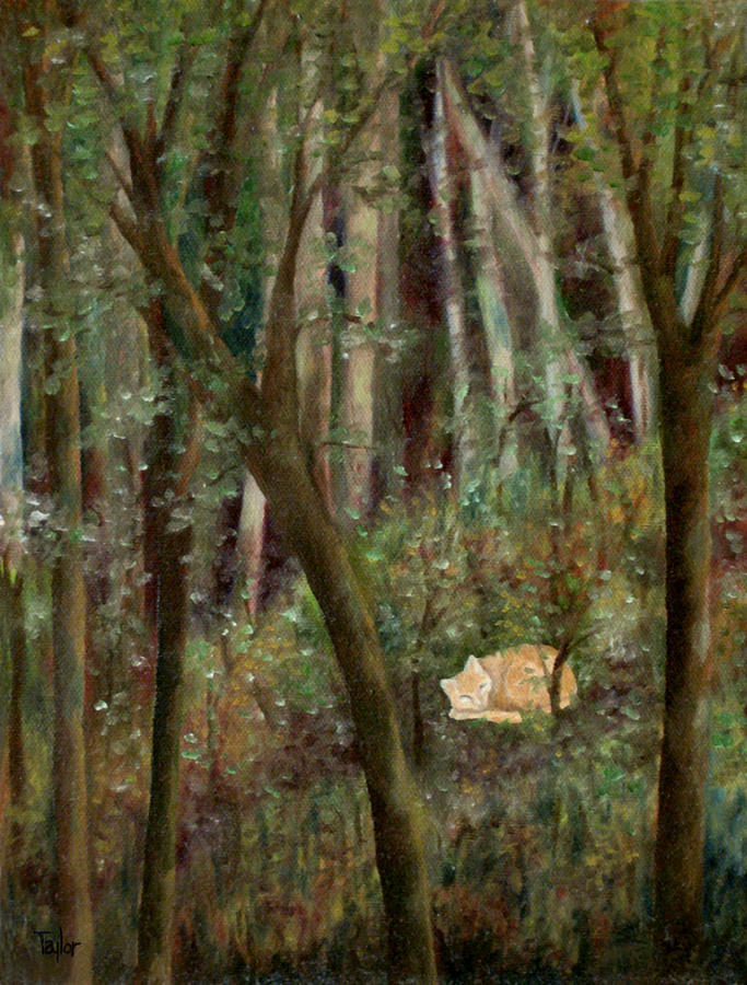 Forest Cat Painting by FT McKinstry