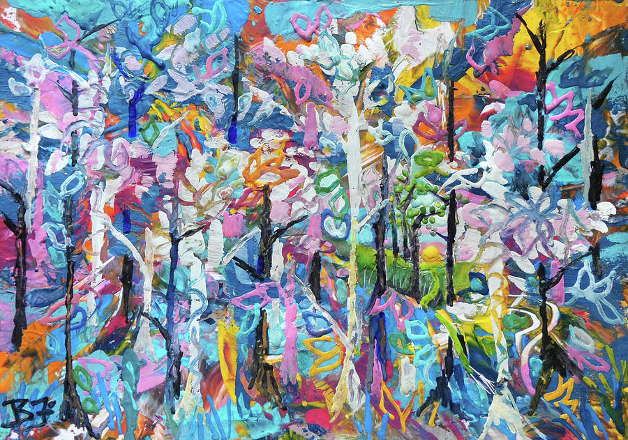 Forest Clearing Painting by Jean Batzell Fitzgerald