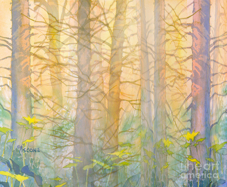 Forest Curtain Painting by Teresa Ascone