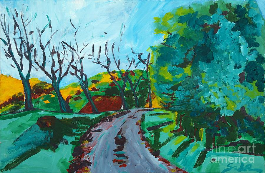 Forest Edge Path Painting by Lidija Ivanek - SiLa