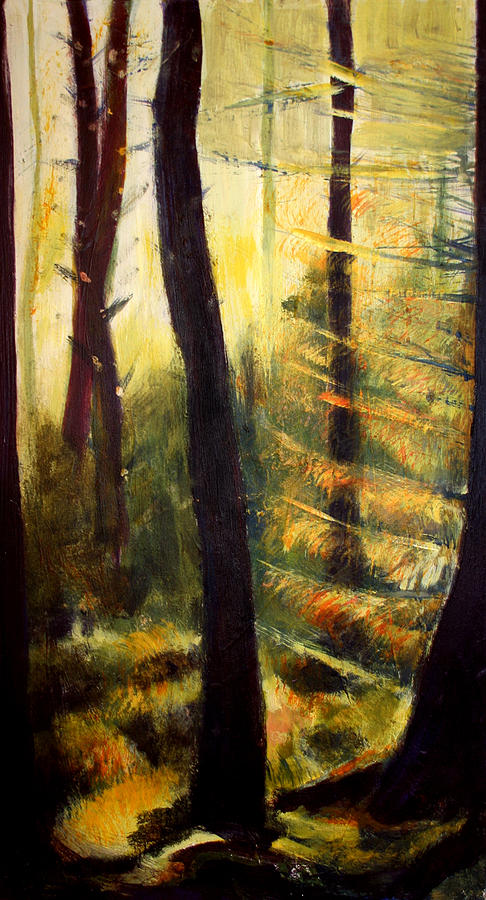 Tree Painting - Forest Evening by Fiona Jack   