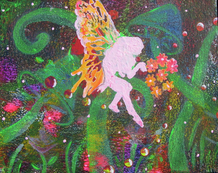 Forest Fairies - 3 Painting by Jacqueline Athmann