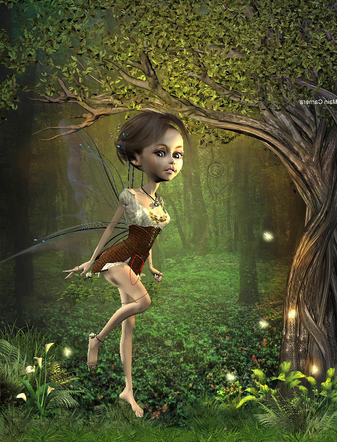 Forest Fairy Digital Art - Forest Fairy by John Junek