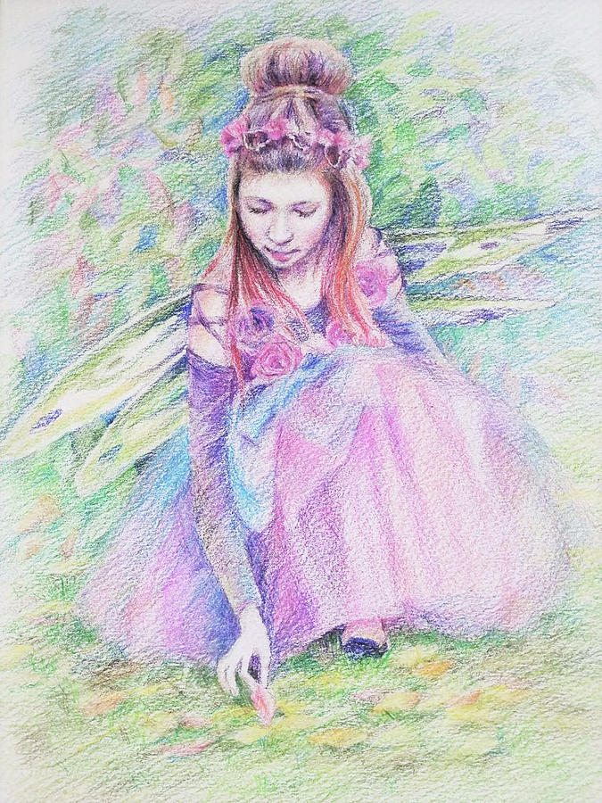 Forest Fairy Drawing by Svetlana Nassyrov