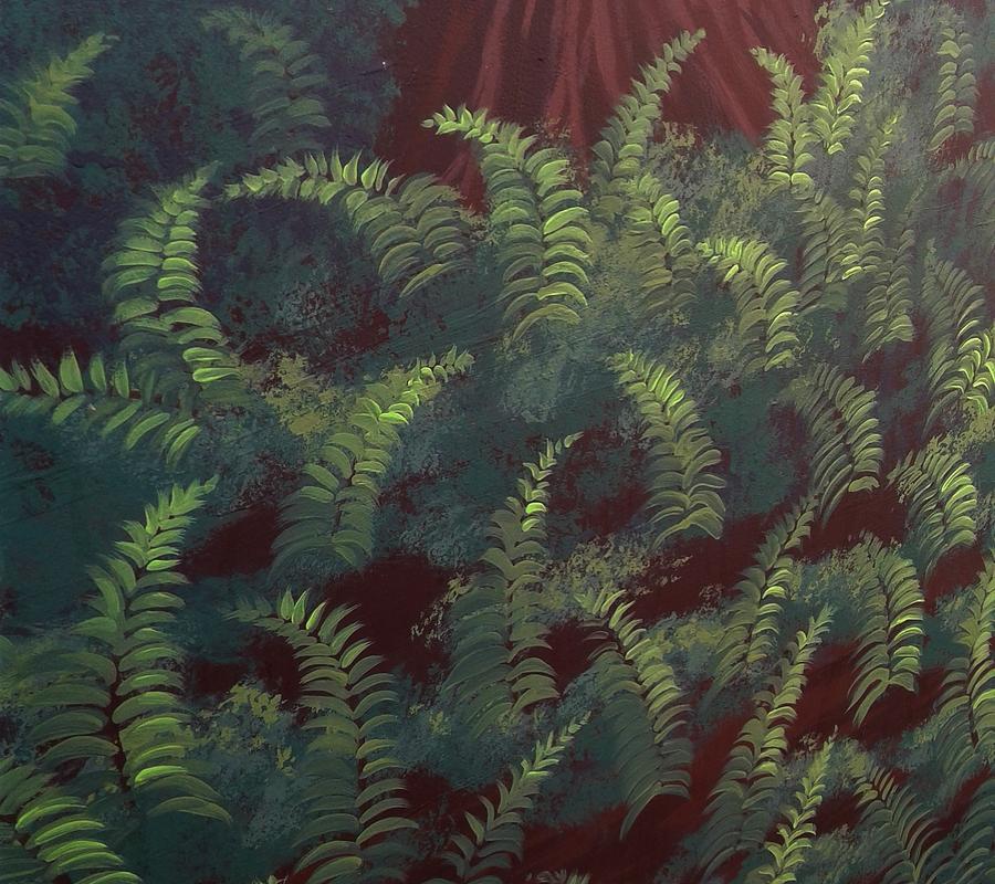 Forest Ferns Painting by Katherine Young-Beck