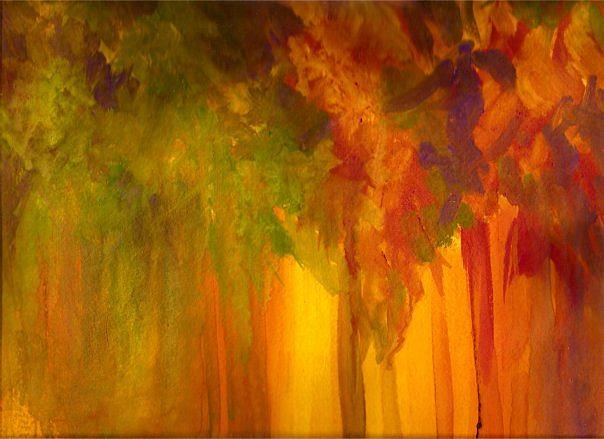 Forest Fire Painting by Parag Pendharkar