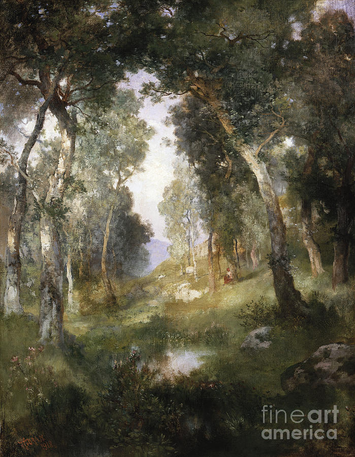 Forest Glade Painting by Thomas Moran