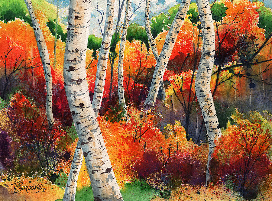 Forest in color Painting by Timithy L Gordon