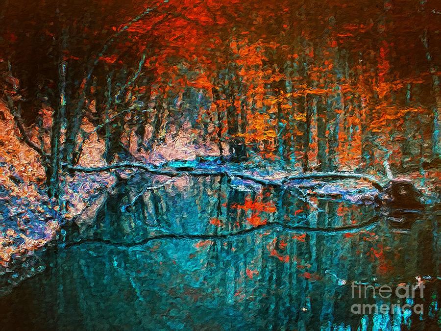 Forest in the Fall Painting by Amy Cicconi