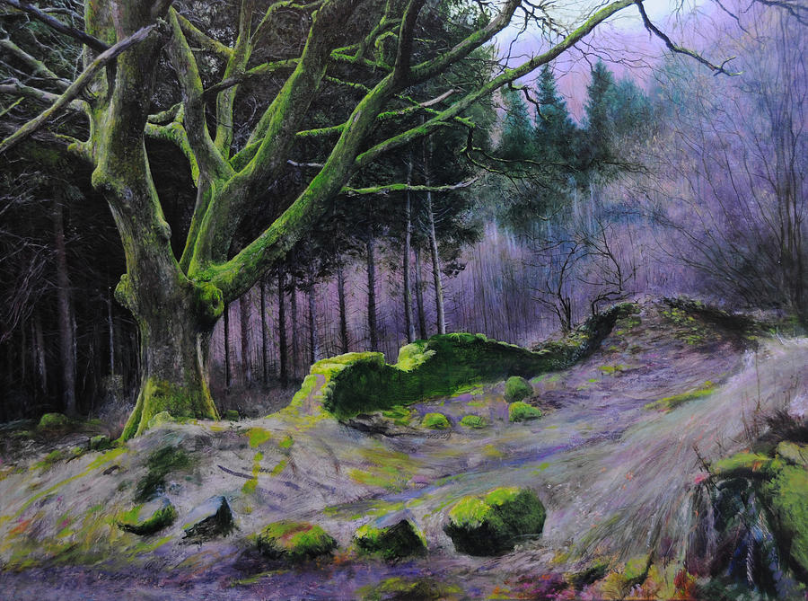 Forest in Wales Painting by Harry Robertson